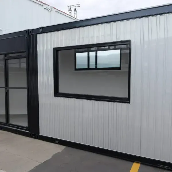 White Black Office Cabin