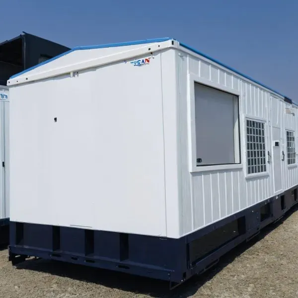 White Navy Blue Office Cabin