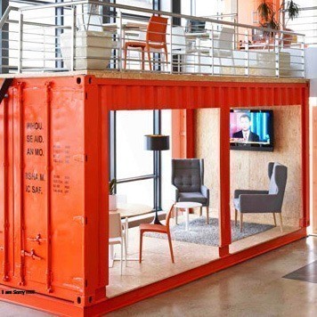 Modern Orange Container Restaurant Portacabin
